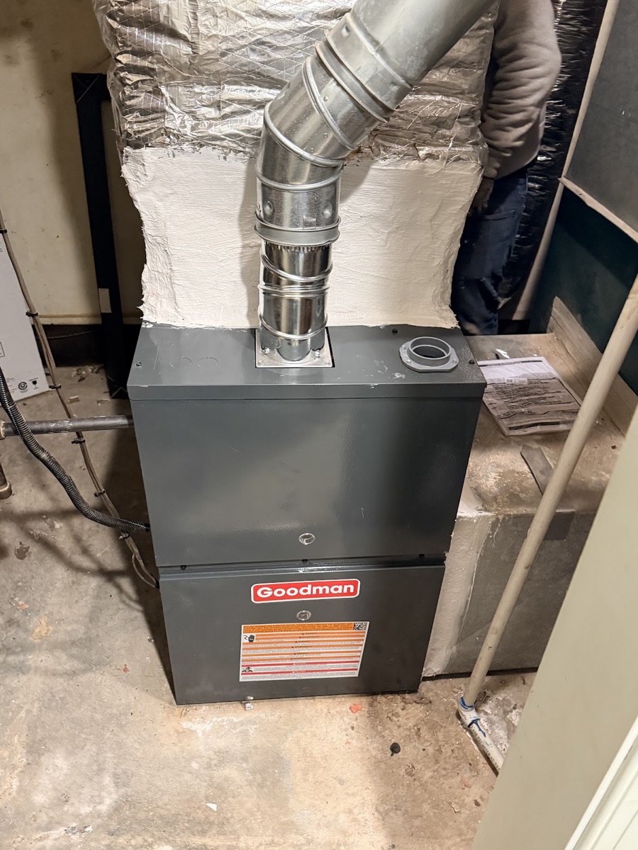 A new high-efficiency furnace installed by the Messiah team